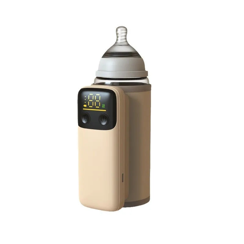 Wireless heating bottle thermos sleeve for winter hot milk and night milk artifact portable USB bottle warmer